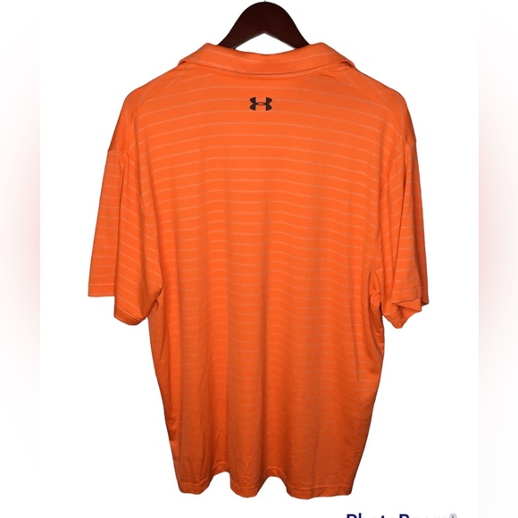 Under Armour Men’s polo shirt - Orange/White Striped- Size XL - EUC - Picture 5 of 5